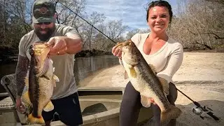 Early Spring River Bass Fishing! Catch, Clean, Cook (Fish Sandwiches!)