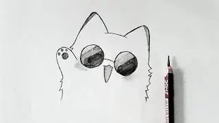How to draw Gojo chibi cat step-by-step|Easy to draw|how to draw gojo cat version tutorial ✏️