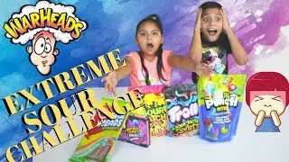EXTREME SOUR CANDY CHALLENGE / Super warheads, airheads candy challenge