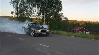 Mercedes s124 m104 turbo 766whp burnout!
