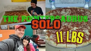 MASSIVE $500 POINTERS POINTERSAURUS  PIZZA CHALLENGE  SOLO W/RANDY SANTEL MY VIDEO MAN FEMALE RECORD