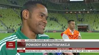 Deleu z koszulką Leo Messiego (TVP Info, 31.07.2013)