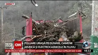 Poluare uriașă pe Dunăre, oamenii aruncă și electrocasnicele în Fluviu