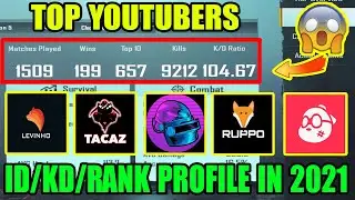 Levinho | Tacaz | Sevou | Dwoz | Ruppo | Panda I ID / KD / RANK PROFILE IN 2021 | PUBG Mobile