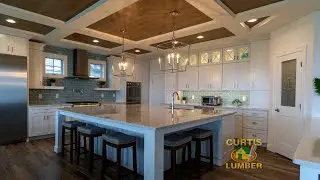 Lake House Kitchen with Tray Ceiling