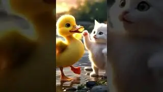 Cutest Friendship Ever! Cat & Duck Melt Hearts | Must Watch!&rdquo;#cat #duck #imkavy  #shorts #dance