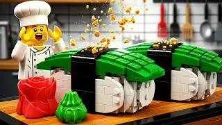 LEGO Cooking ASMR 🍣 Crocodile Meat Sushi • Rare Exotic Food