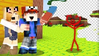 ZMAZUJEMY PATYCZAKA GUMKĄ w Minecraft TROLL! | Vito i Bella