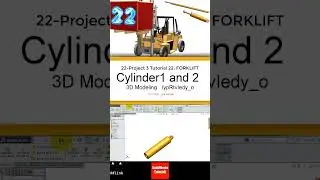 22- SolidWorks || Forklift ||: cylinder1 and 2 horizontal and vertical- simplified  #3d #automobile
