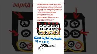 Металлическая пластина имевшая положительный заряд #огэ #егэ #физика #огэ2024 #physics #maths #short
