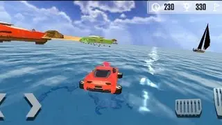 Floating Beach Prado Jeep Driving 3D - Water Surfer Car Race Drive Simulator -Android GamePlay #1