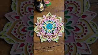 Beautiful MDF floral rangoli 🪷🌸 #diy #rangoli #homedecor