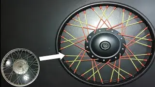 motor bike multi color 36 spoke wheel design