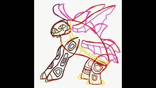 Ben 10 alien fusions drawing (Big-chill+Articguana=Artic-chill)