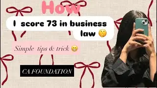 Complete guideline for business law | Answer writing & Learning 🌸 | EXAM tip | ca foundation 