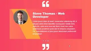 Responsive Testimonial slider with html css and  javascript free templates