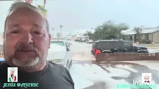 # 612. LLUVIA Y FUERTE GRANIZADA CALLO EN  PHOENIX, ARIZONA D LAS 1RAS LLUVIAS