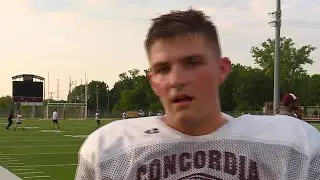 Concordia senior linebacker/wide receiver Grant Allman practice interview 8/7/2025