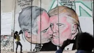 Trump and Netanyahu Kiss on Bethlehem Wall