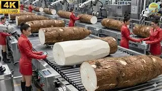 Inside the Factory: The World&rsquo;s Largest Giant Cassava Flour Production Process (Full Process)