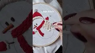 Cute snowman hand embroidery #embroidery #handembroidery #handmade #stitch #art #christmas #craft