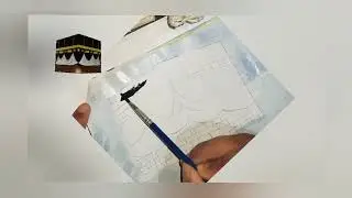, how to draw kaaba Drawing easy, kaaba drawing tutorial, how to draw Kaaba step by step