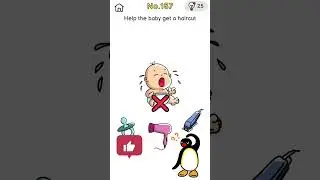 Brain Out Level 157 / No.157 &ndash; baby haircut #brainout  #mobilegame #games #shorts #puzzlegame