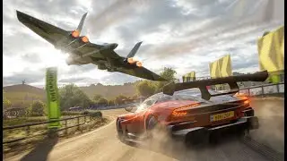 Forza Horizon 4 Racing against a Jet Fighter 4K/60fps