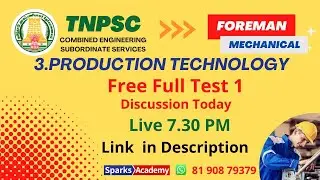 LIVE: 7:30 PM - Production Tech. Free Full Test Discussion | Foreman Gr II,AD,AE,LECT., AP., #sparks