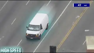 High-Speed LA Police Pursuit: Suspect Escapes on Two Wheels