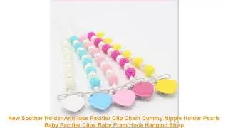 New Soother Holder Anti-lose Pacifier Clip Chain Dummy Nipple Holder Pearls Baby Pacifier Clips Bab