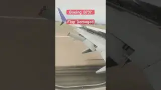 Boeing 737-800 flaps damaged #aviation #boeing #turbulence