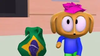 Gummy dog and brazilian flag dance breakdance? - animated comic video