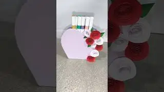 Diy heart Pen Holder #shorts #diy #trending #viral #youtubeshorts #ytshorts #craft