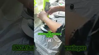 How I mix L&Oacute;real iNOA hair color with Developer! #shorts #inoa