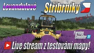 🪻Levandulové Stříbrníky - Live stream z testování Beta verze české mapy! - Farming Simulator 22 (4K)