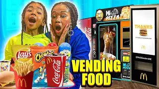 EATING ONLY VENDING MACHINE FOOD for 24 hours  😱😱 | The Winning Fam