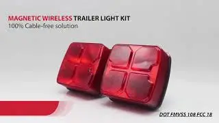 Magnetic Wireless Trailer Tow Light Kit For Caravan Boat & Motor home