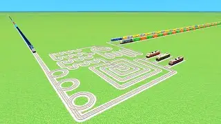 ⭕SIX POWER FULL TRAIN CROSSIN SNAKE CIRCLE SQUARE TRACK UTURN CURVE RAILROAD BEANG DRIVE