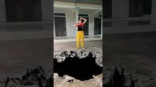 Hana drank fresh water from the hole and then used the stick to go across