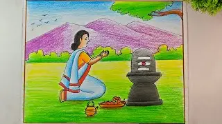 Mahashivratri Special Drawing 🕉️ | Lord Shiva Art | Shivratri Drawing Step by Step 🔱
