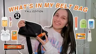 WHAT'S IN MY LULULEMON EVERYWHERE BELT BAG *FALL EDITION👜🍁 (things to keep in your bag during fall)