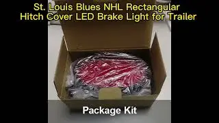 St. Louis Blues NHL Rectangular Hitch Cover LED Brake Light for Trailer
