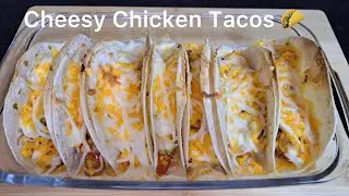Cheesy Chicken Tacos &ndash; Loaded with Flavor & Melted Goodness! #tacolover #foodie #cheesy #chickentaco