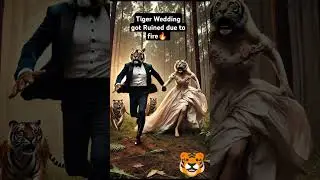 Tiger wedding 🐅🐯 #tiger #animation #cartoon #animals #shorts#fire #short