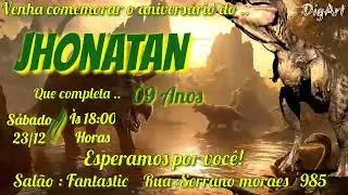 Convite animado Jurassic Park