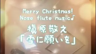 【Merry Christmas Nose flute music♪】槇原敬之「雪に願いを」