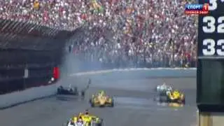 Verizon IndyCar 2014. Indianapolis 500. Scott Dixon Crash