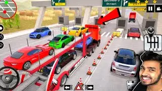 Trailer Truck🚛 Car Transporter Driving |Cargo Delivery Truck 😰Game 3D|Android Gameplay|Techno Gamerz