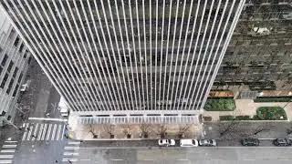 Seattle Snow Aerial Downtown Views Winter Snowstorm 4K UHD